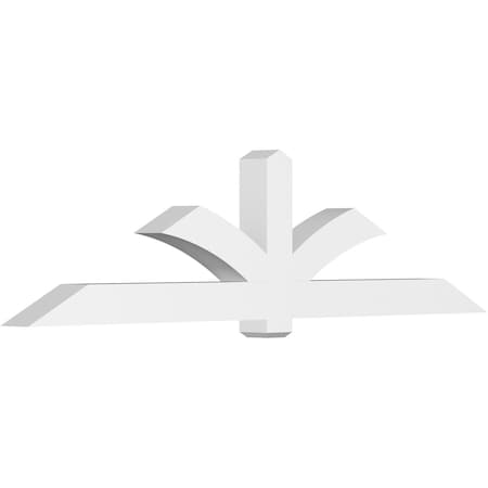 Ekena Millwork Redmond Architectural Grade PVC Gable Bracket, 108"W x 27"H x 6"D x 6"F, 6/12 Pitch GBP108X27X0606RED00